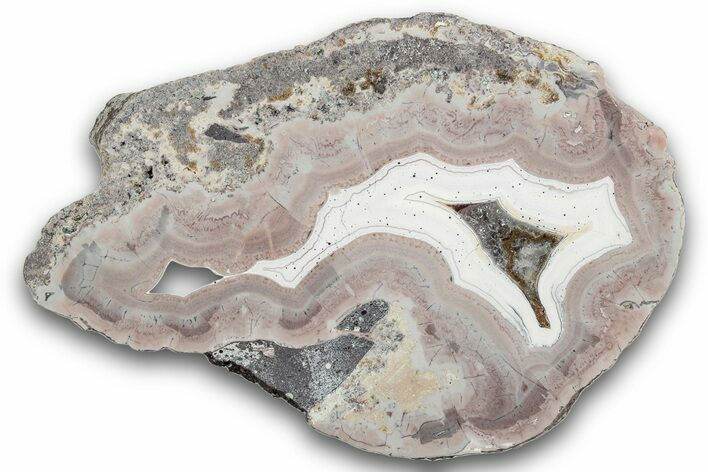 Polished Banded Agate Nodule - Kuhn Quarry, Germany #243640